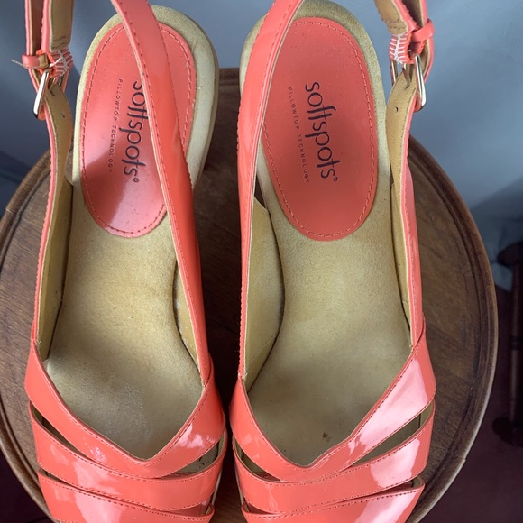 Peach Patent Leather Heels - Picture 2 of 5